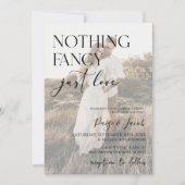 Niets Fancy Gewoon Liefde Afbeelding Casual bruilo Kaart (Voorkant)