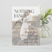 Niets Fancy Gewoon Liefde Afbeelding Casual bruilo Kaart (Staand voorkant)