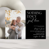 Niets Fancy Gewoon Liefde Afbeelding Casual bruilo Kaart