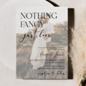 Niets Fancy Gewoon Liefde Afbeelding Casual bruilo Kaart