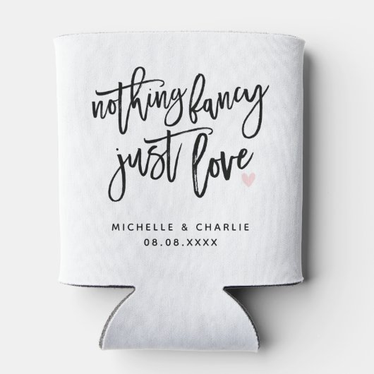 Niets Fancy gewoon liefde Blikjeskoeler (Achterkant)