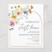 Niets Fancy gewoon liefde | Boho bruiloft uitnodig (Voorkant)