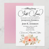 Niets Fancy Gewoon Liefde Bord Perzik Roos Kaart (Voorkant / Achterkant)