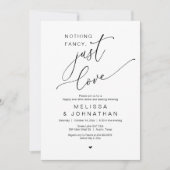 Niets Fancy, gewoon liefde, bruiloft Dancing Kaart (Voorkant)