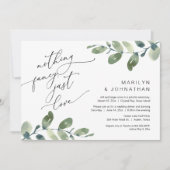 Niets Fancy, gewoon liefde bruiloft diner eucalypt Kaart (Voorkant)