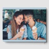 Niets Fancy Gewoon Liefde Bruiloft Quote met Foto Gastenboek (Achterkant)