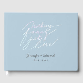 Niets Fancy Gewoon Liefde Bruiloft Quote met Foto Gastenboek
