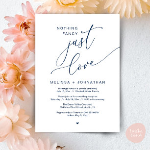 Niets Fancy, gewoon liefde, bruiloft receptie part Kaart