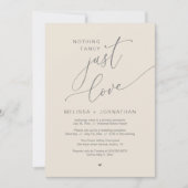 Niets Fancy, gewoon liefde, bruiloft receptie part Kaart (Voorkant)