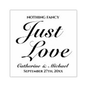 Niets fancy gewoon liefde bruiloft rubberstempel (Afrduk)