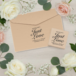 Niets fancy gewoon liefde bruiloft rubberstempel