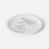 Niets Fancy, gewoon liefde bruiloft teken Papieren Bordje (Gekanteld)