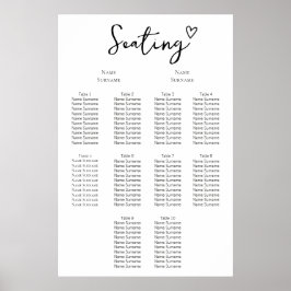 Niets Fancy gewoon liefde bruiloft zitschema Poster