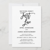 Niets Fancy Gewoon Liefde Brush Typografie Kaart (Voorkant)