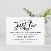 Niets Fancy Gewoon Liefde Brush Typografie Kaart (Staand voorkant)