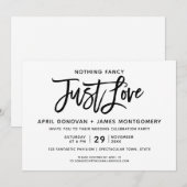 Niets Fancy Gewoon Liefde Brush Typografie Kaart (Voorkant / Achterkant)