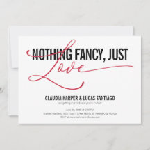 Niets Fancy gewoon Liefde Casual bruiloft