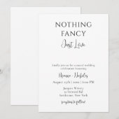 Niets Fancy, gewoon Liefde Casual bruiloft Kaart (Voorkant / Achterkant)