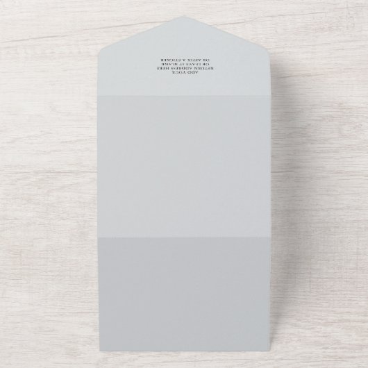 Niets fancy gewoon liefde casual huwelijksceremoni all in one uitnodiging (Buitenkant)