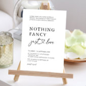 Niets Fancy gewoon Liefde Casual huwelijksreceptie Kaart