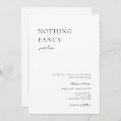 Niets Fancy, gewoon Liefde Casual huwelijksuitnodi Kaart (Voorkant / Achterkant)