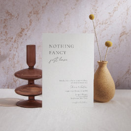 Niets Fancy, gewoon Liefde Casual huwelijksuitnodi Kaart