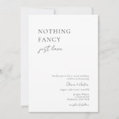 Niets Fancy, gewoon Liefde Casual huwelijksuitnodi Kaart (Voorkant)