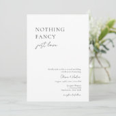 Niets Fancy, gewoon Liefde Casual huwelijksuitnodi Kaart (Staand voorkant)