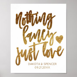 Niets Fancy gewoon liefde | Casual microhuwelijk Poster