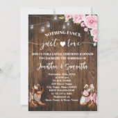 Niets Fancy Gewoon Liefde Casual Roze Schuur Bruil Kaart (Voorkant)