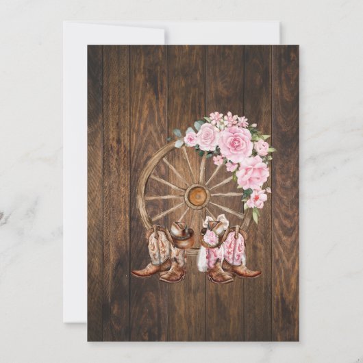 Niets Fancy Gewoon Liefde Casual Roze Schuur Bruil Kaart (Achterkant)