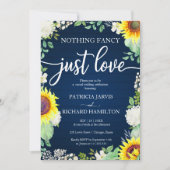 Niets Fancy gewoon Liefde Casual Weddenbloemen Kaart (Voorkant)