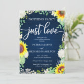 Niets Fancy gewoon Liefde Casual Weddenbloemen Kaart (Staand voorkant)