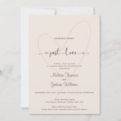 Niets fancy Gewoon Liefde Desert Beige bruiloft Kaart (Voorkant)