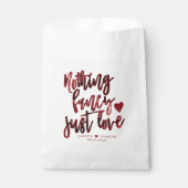 Niets Fancy gewoon liefde | Donkere Crimson rode b Bedankzakje (Voorkant)