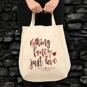 Niets Fancy gewoon liefde | Donkere Crimson rode b Tote Bag