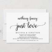 Niets Fancy gewoon liefde, eenvoudige minimale bij Kaart (Voorkant)