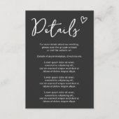 Niets Fancy Gewoon Liefde Eenvoudige QR Code Informatiekaartje (Voorkant)