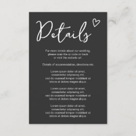 Niets Fancy Gewoon Liefde Eenvoudige QR Code Informatiekaartje