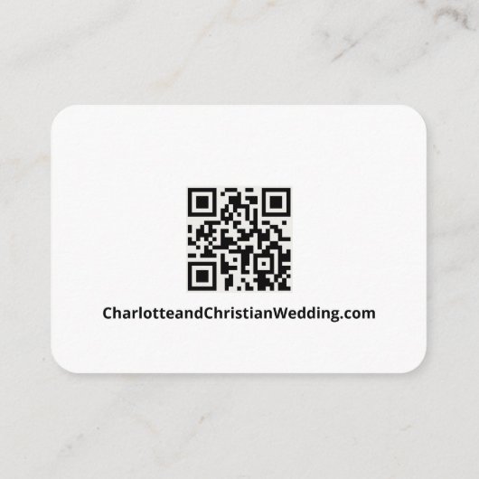 Niets Fancy Gewoon Liefde Eenvoudige QR Code Informatiekaartje (Achterkant)