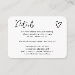 Niets Fancy Gewoon Liefde Eenvoudige QR Code Informatiekaartje