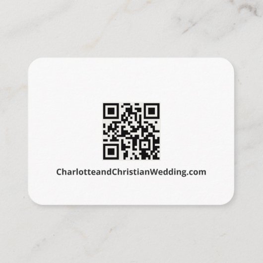 Niets Fancy Gewoon Liefde Eenvoudige QR Code Informatiekaartje (Achterkant)