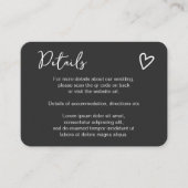 Niets Fancy Gewoon Liefde Eenvoudige QR Code Informatiekaartje (Voorkant)