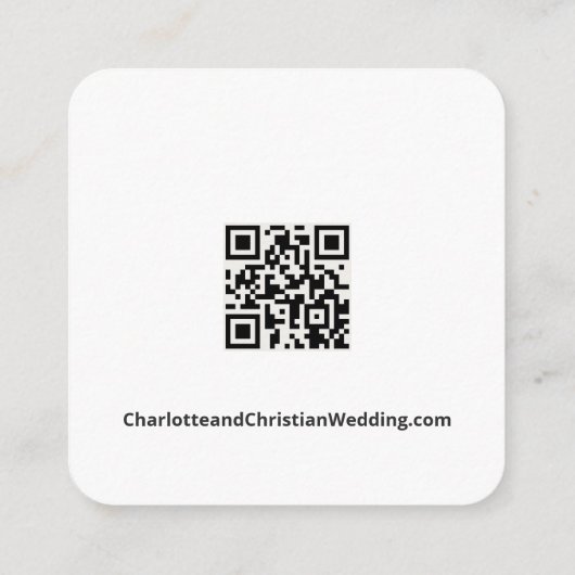 Niets Fancy Gewoon Liefde Eenvoudige QR Code Informatiekaartje (Achterkant)