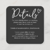 Niets Fancy Gewoon Liefde Eenvoudige QR Code Informatiekaartje (Voorkant)