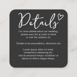 Niets Fancy Gewoon Liefde Eenvoudige QR Code Informatiekaartje