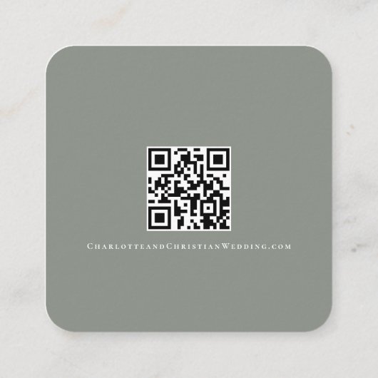 Niets Fancy Gewoon Liefde Eenvoudige QR Code Informatiekaartje (Achterkant)