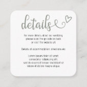 Niets Fancy Gewoon Liefde Eenvoudige QR Code Informatiekaartje (Voorkant)