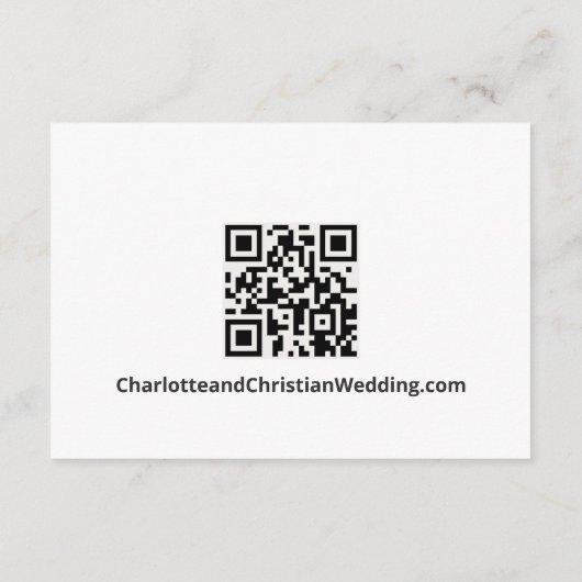 Niets Fancy Gewoon Liefde Eenvoudige QR Code Informatiekaartje (Achterkant)