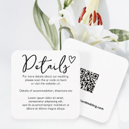 Niets Fancy Gewoon Liefde Eenvoudige QR Code Informatiekaartje